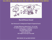 Tablet Screenshot of barrellhousesound.com